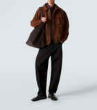 Lemaire Belted suede shoulder bag