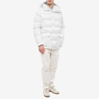 Moncler Men's Chiablese Long Down Jacket in White