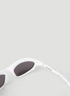 Bat Rectangle Sunglasses in White