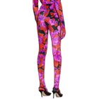 Richard Quinn Red Floral Leggings