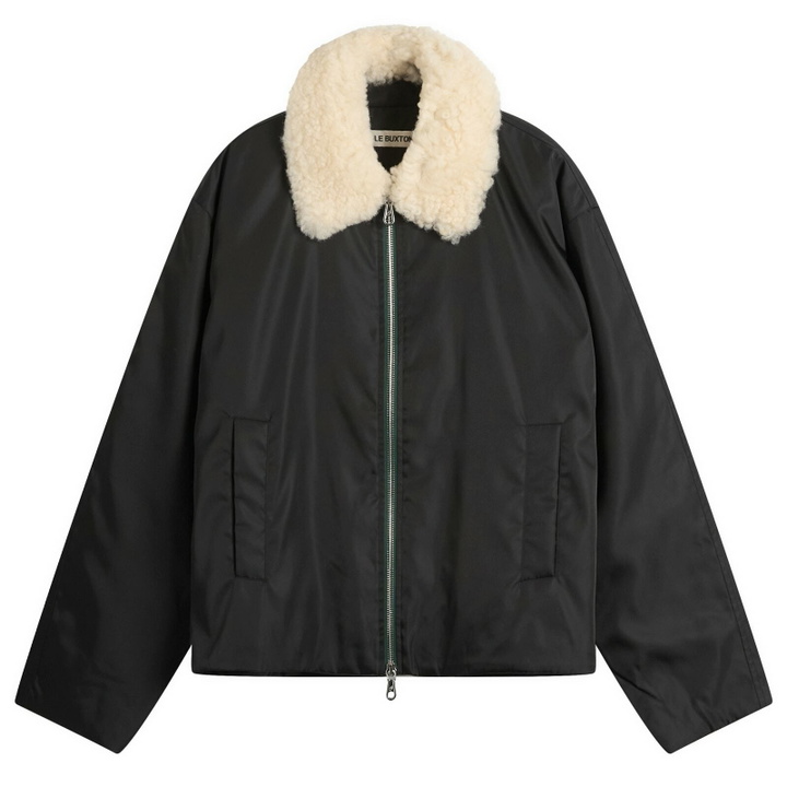 Photo: Cole Buxton Men's High Pile Collar Cargo Jacket in Black