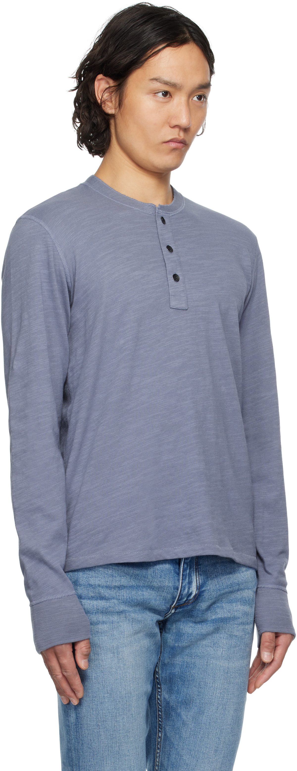 rag & bone Blue Classic Flame Henley