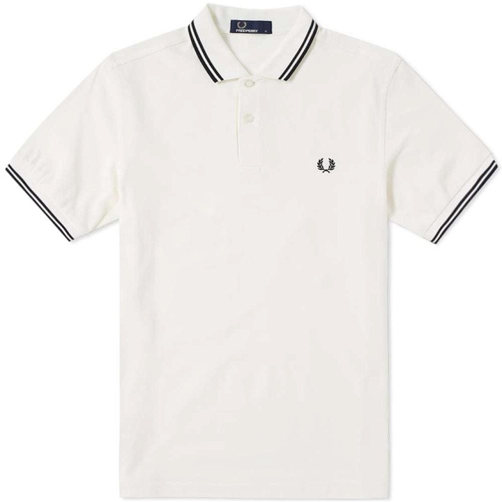 Photo: Fred Perry Slim Fit Twin Tipped Polo White