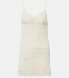 Anna Kosturova Crochet scalloped cotton minidress