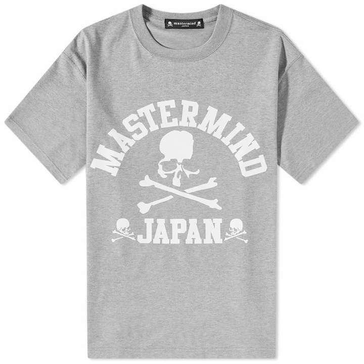 Photo: MASTERMIND WORLD Men's College Logo T-Shirt in Top Grey