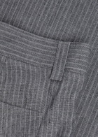 Oliver Spencer Wilkins Striped Straight-leg Linen Trousers Grey