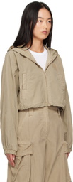 alexanderwang.t Beige Logo Cropped Jacket