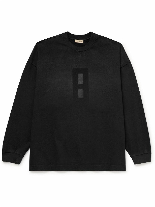 Photo: Fear of God - Oversized Printed Cotton-Jersey T-Shirt - Black