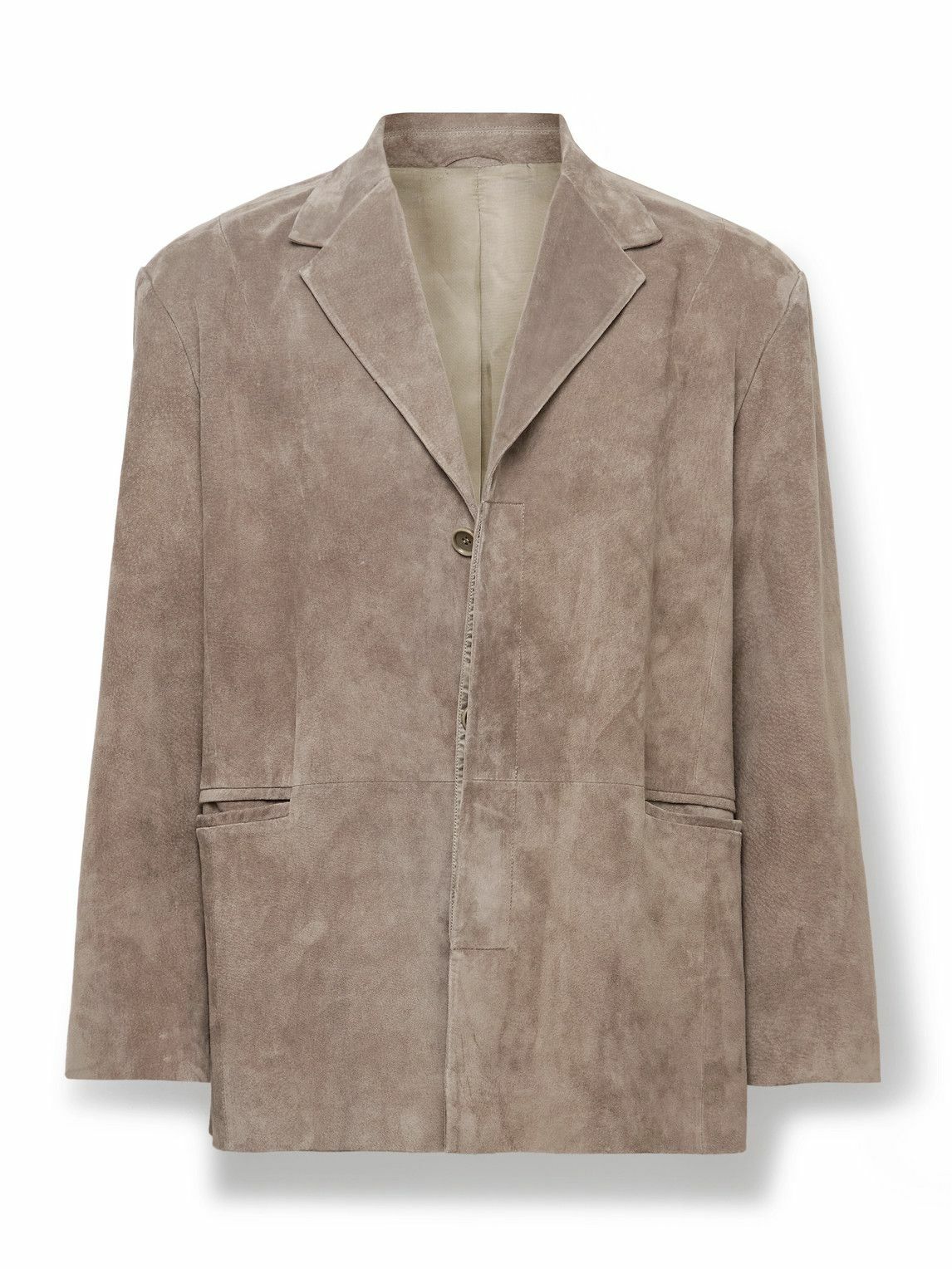 Entire Studios - Oversized Suede Blazer - Brown