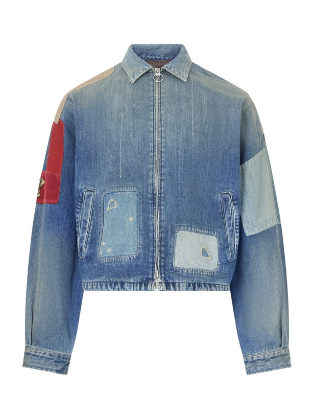 Photo: KAPITAL - Distressed Patchwork Denim Jacket - Blue