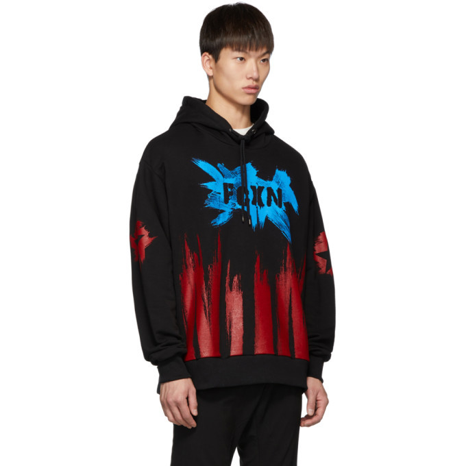 Faith Connexion Black FCXN Painted Hoodie