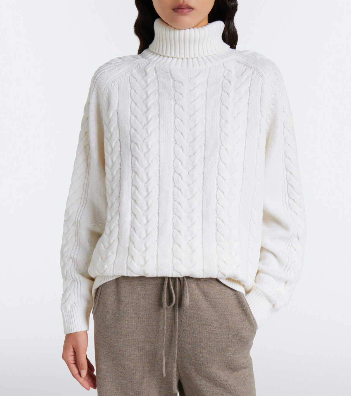 Fusalp Elwena cable-knit wool and cashmere sweater