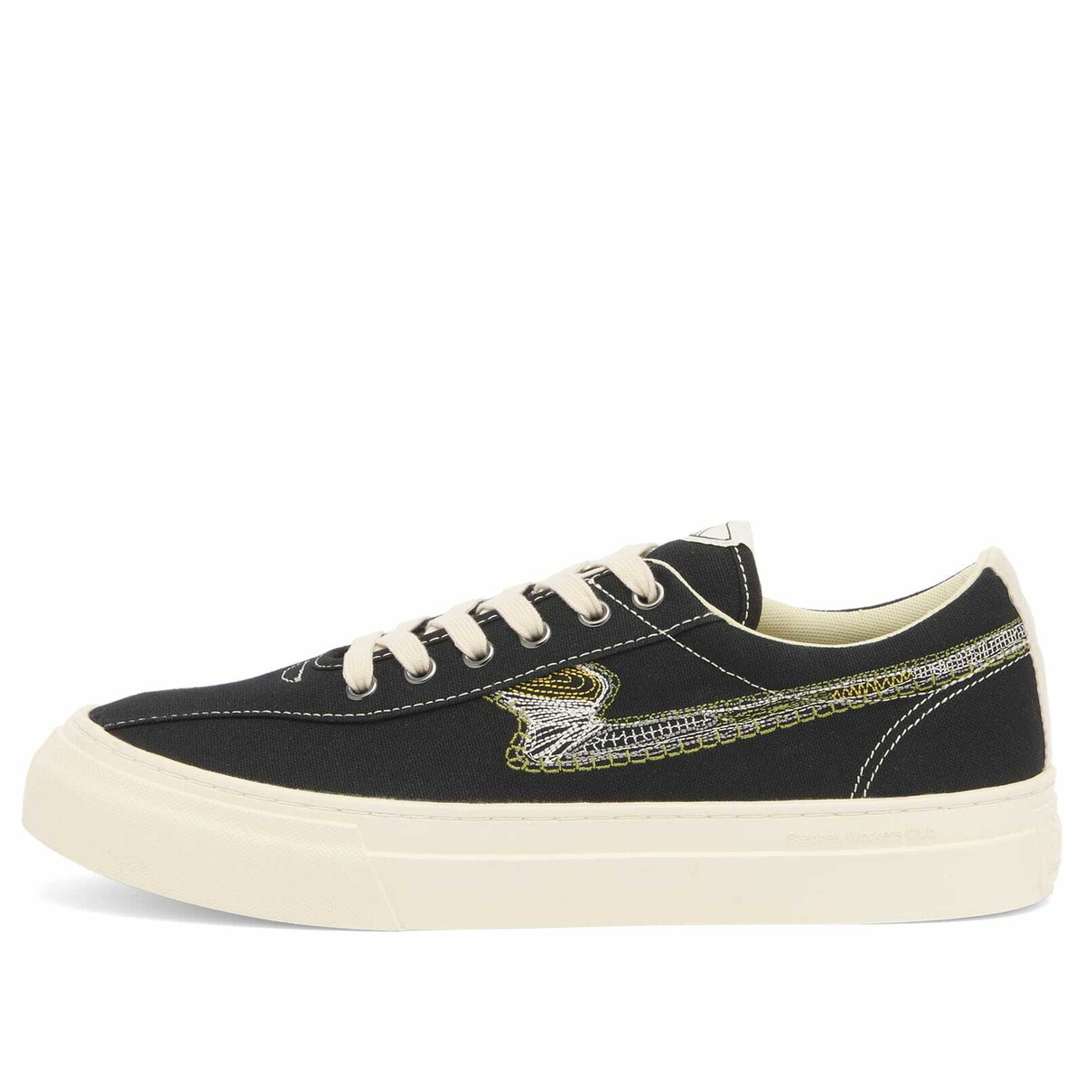 Stepney Workers Club Men's Dellow S-Strike Repair Stitch Sneaker in Black