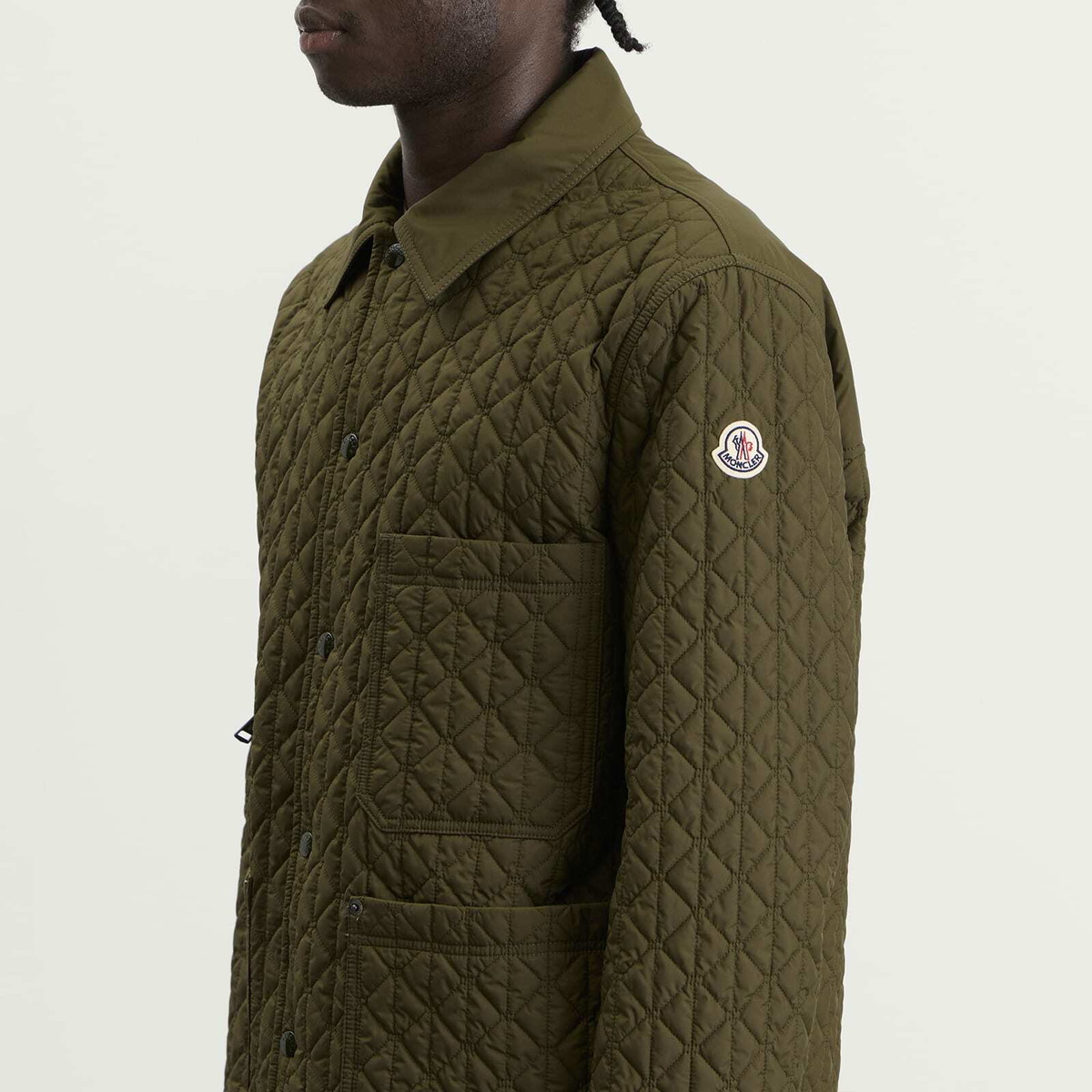 Moncler Men's Theoline Shirt Jacket in Green