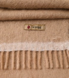 The House of Lyria Amaranto alpaca wool-blend throw