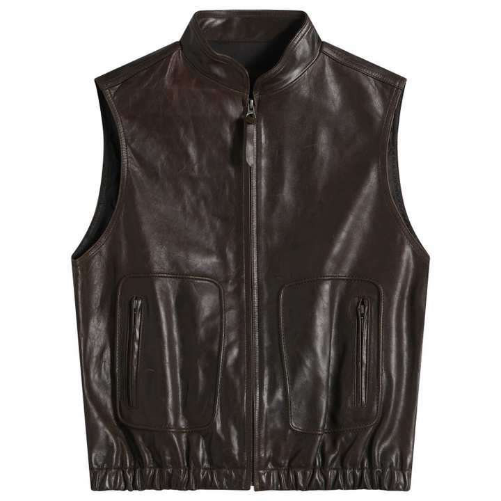 Photo: Nothing Written Women's Heritage Leather Vest in Dark Mocha