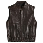 Nothing Written Women's Heritage Leather Vest in Dark Mocha