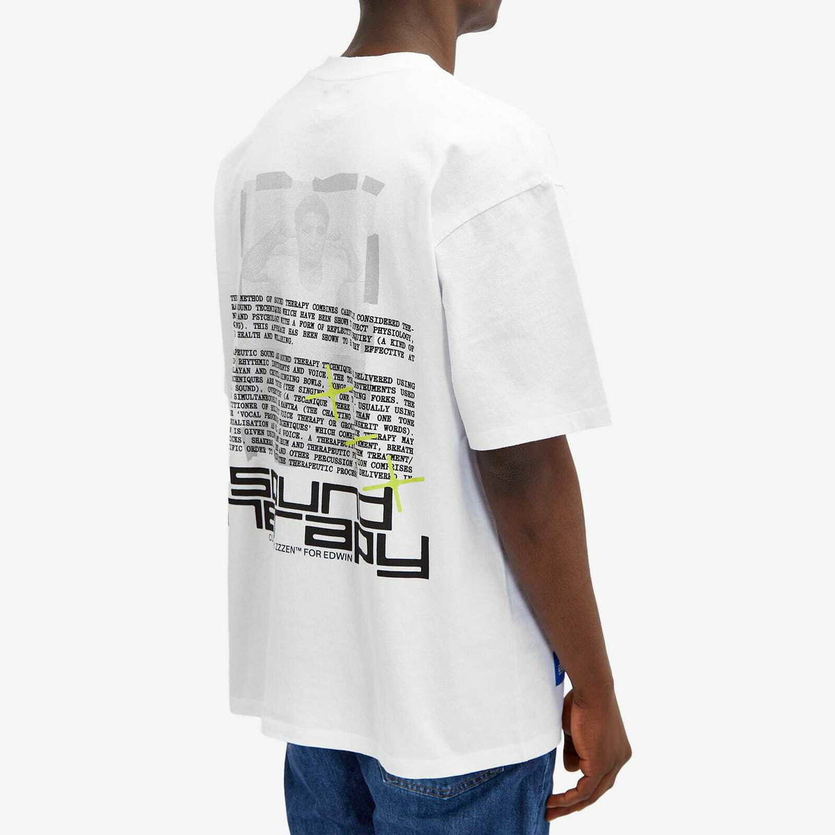 Tシャツ・カットソー EDWIN Men T-shirt White I035035 0267 Edwin Men's Therapy T-Shirt in White Edwin