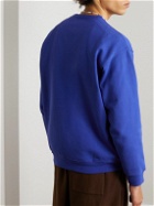DIME - Logo-Embroidered Cotton-Jersey Sweatshirt - Blue
