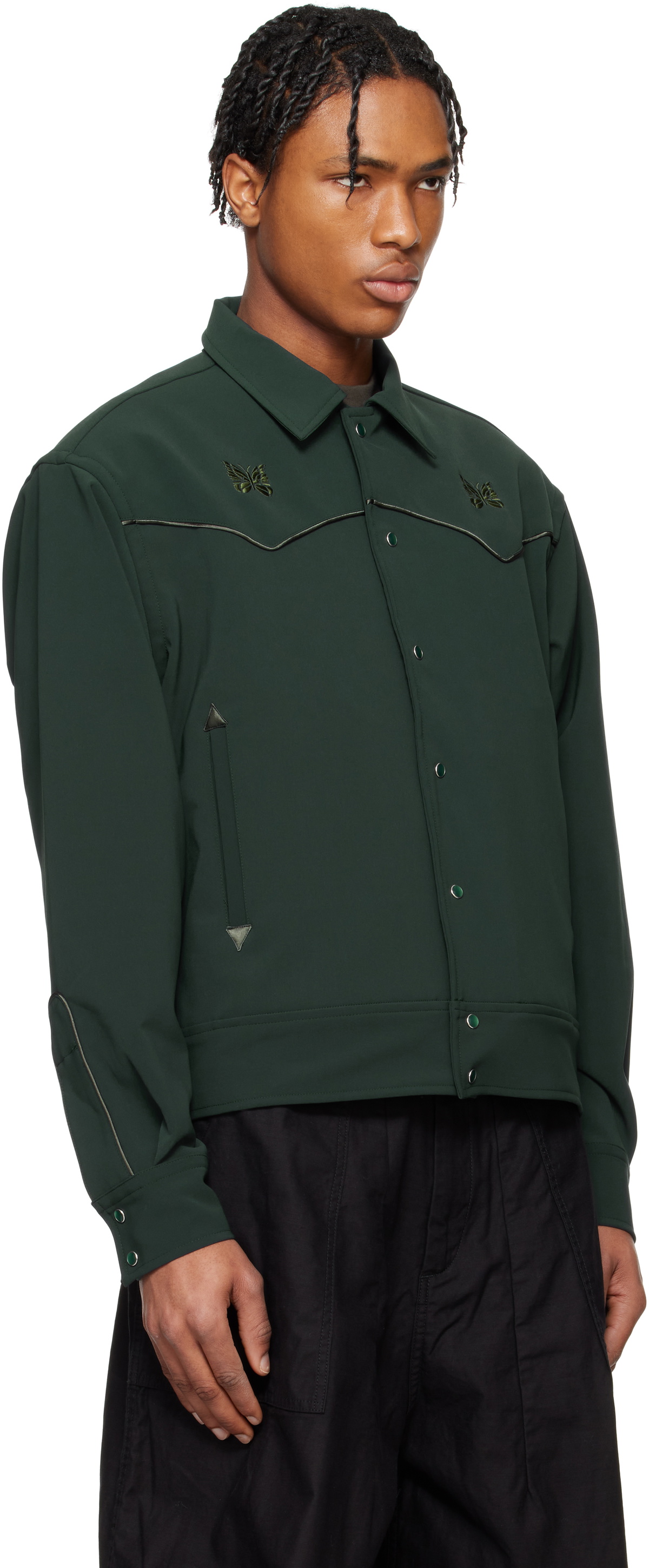 ジャケット・アウター needles Cowboy Jacket XL Needles Piping Cowboy Pe/Pu Double Cloth Jacket - Olive | Garmentory