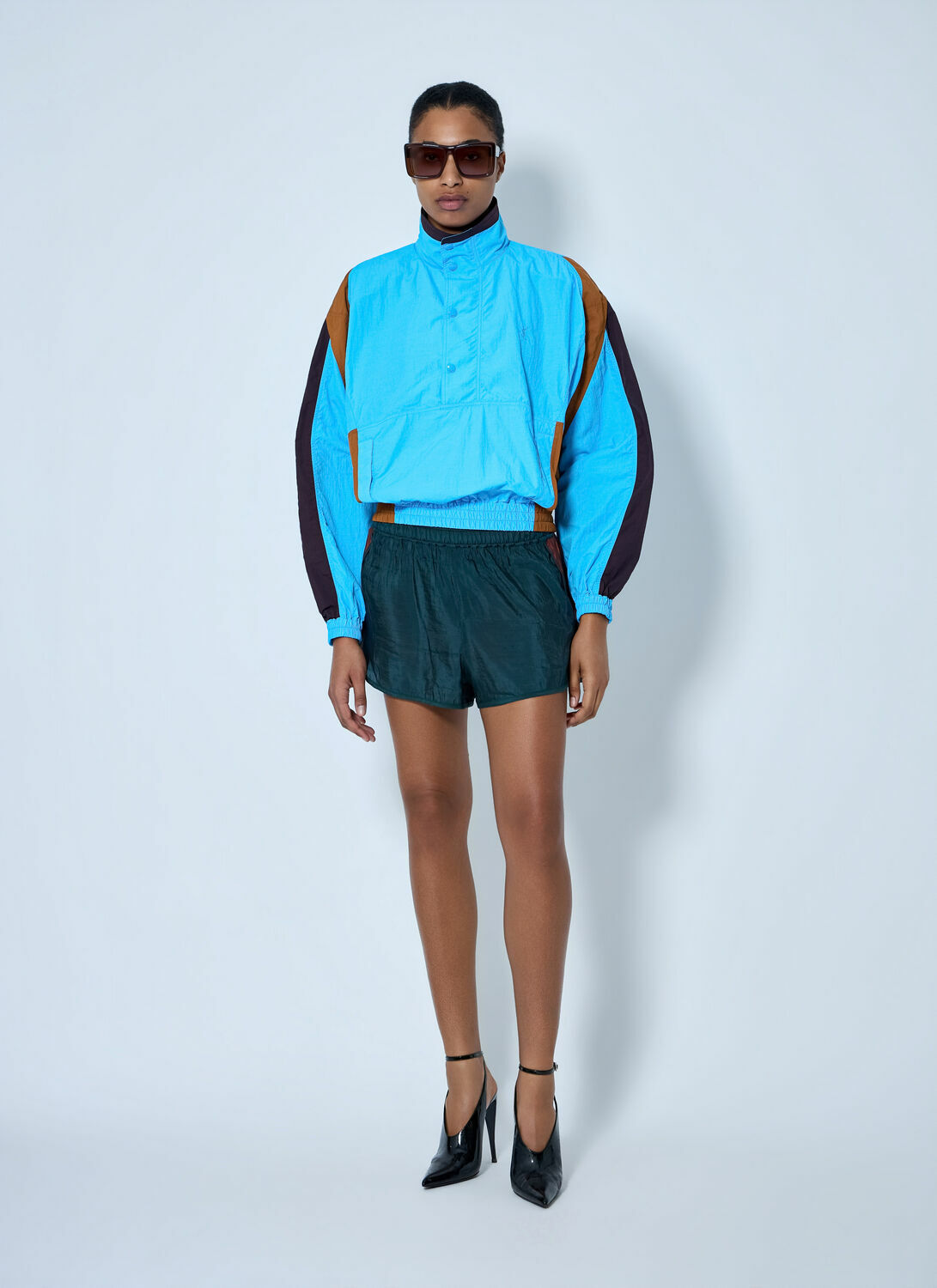 Saint Laurent High-Neck Windbreaker Jacket