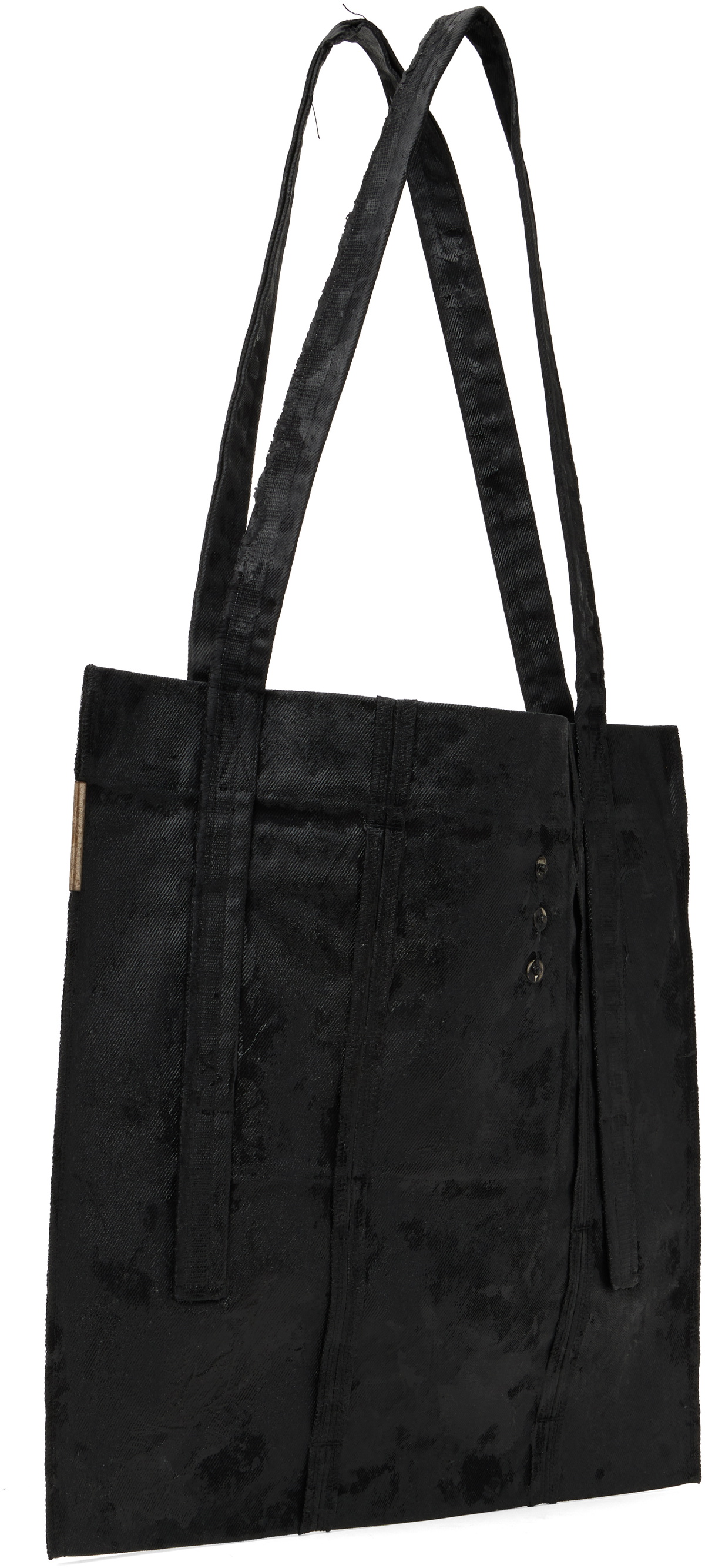 CARNET-ARCHIVE Black Hand Coated Weathered Wall Tote
