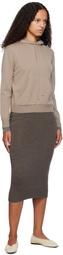 Max Mara Leisure Taupe Tenente Hoodie