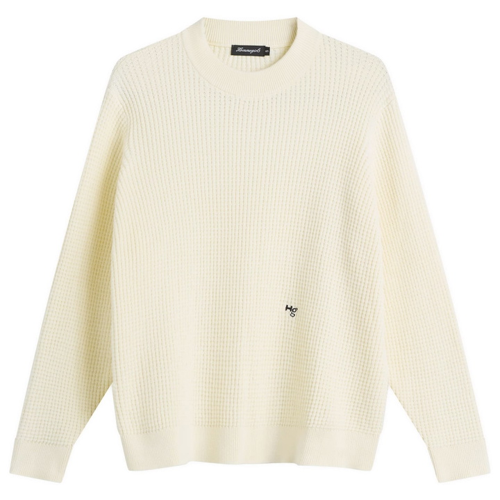 Photo: Hommegirls Women's Waffle Knit Pullover in Cream
