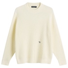 Hommegirls Women's Waffle Knit Pullover in Cream
