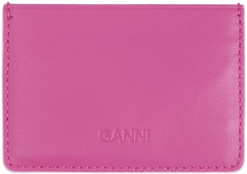 GANNI Pink Bou Card Holder GANNI