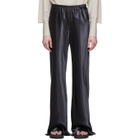 The Row Black Satin Gala Pants