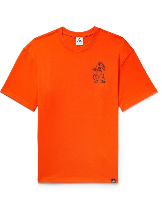 Photo: Nike - ACG NRG Printed Jersey T-Shirt - Orange