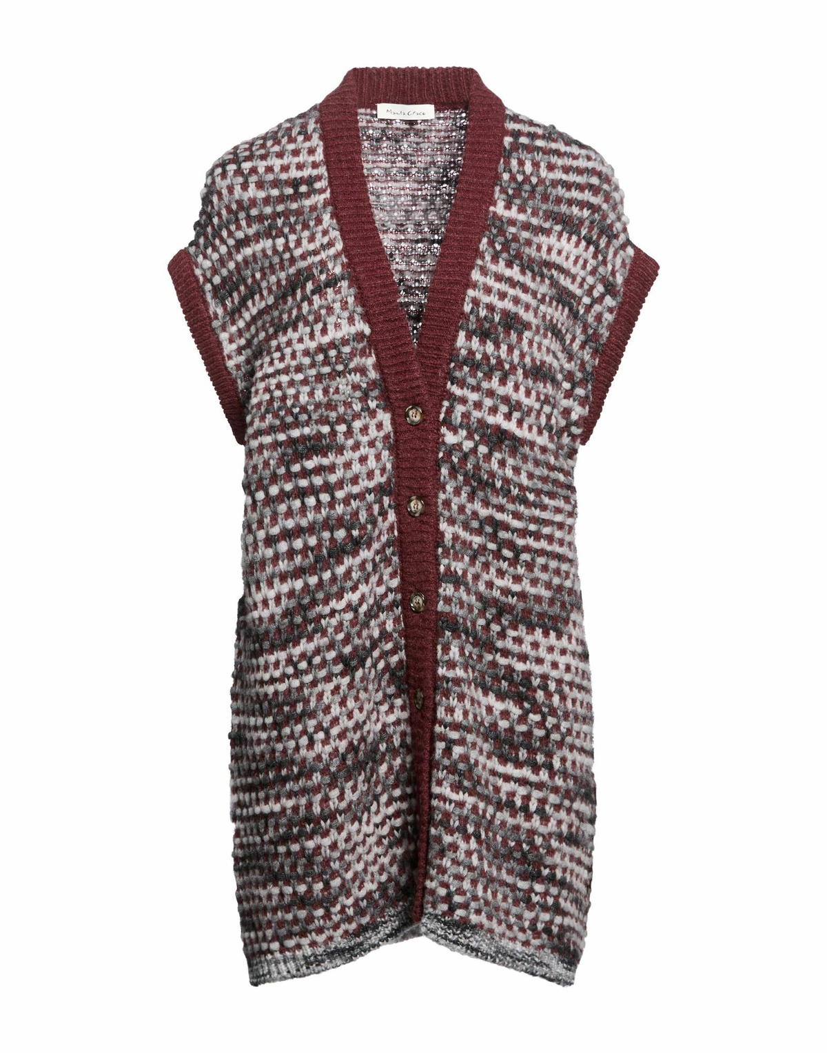 Manila Grace Womens Cardigan Brick