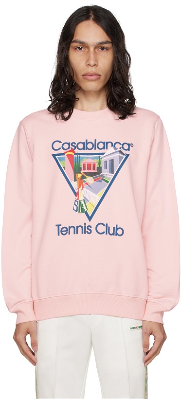 Photo: Casablanca Pink 'La Joueuse' Sweatshirt