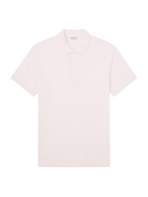 Photo: Burberry - Eddie Ekd Cotton Polo Shirt - Pink