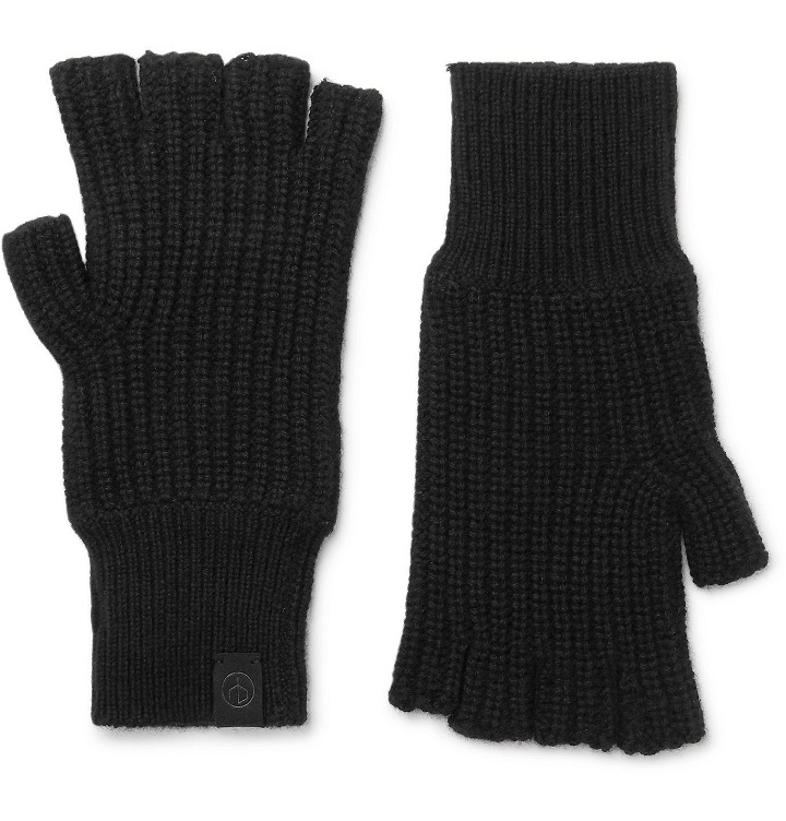 Photo: rag & bone - Ace Ribbed Cashmere Fingerless Gloves - Black