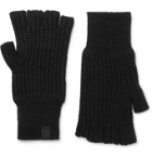 rag & bone - Ace Ribbed Cashmere Fingerless Gloves - Black