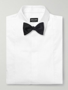 Giorgio Armani - Bib-Front Double-Cuff Cotton-Poplin Tuxedo Shirt - White