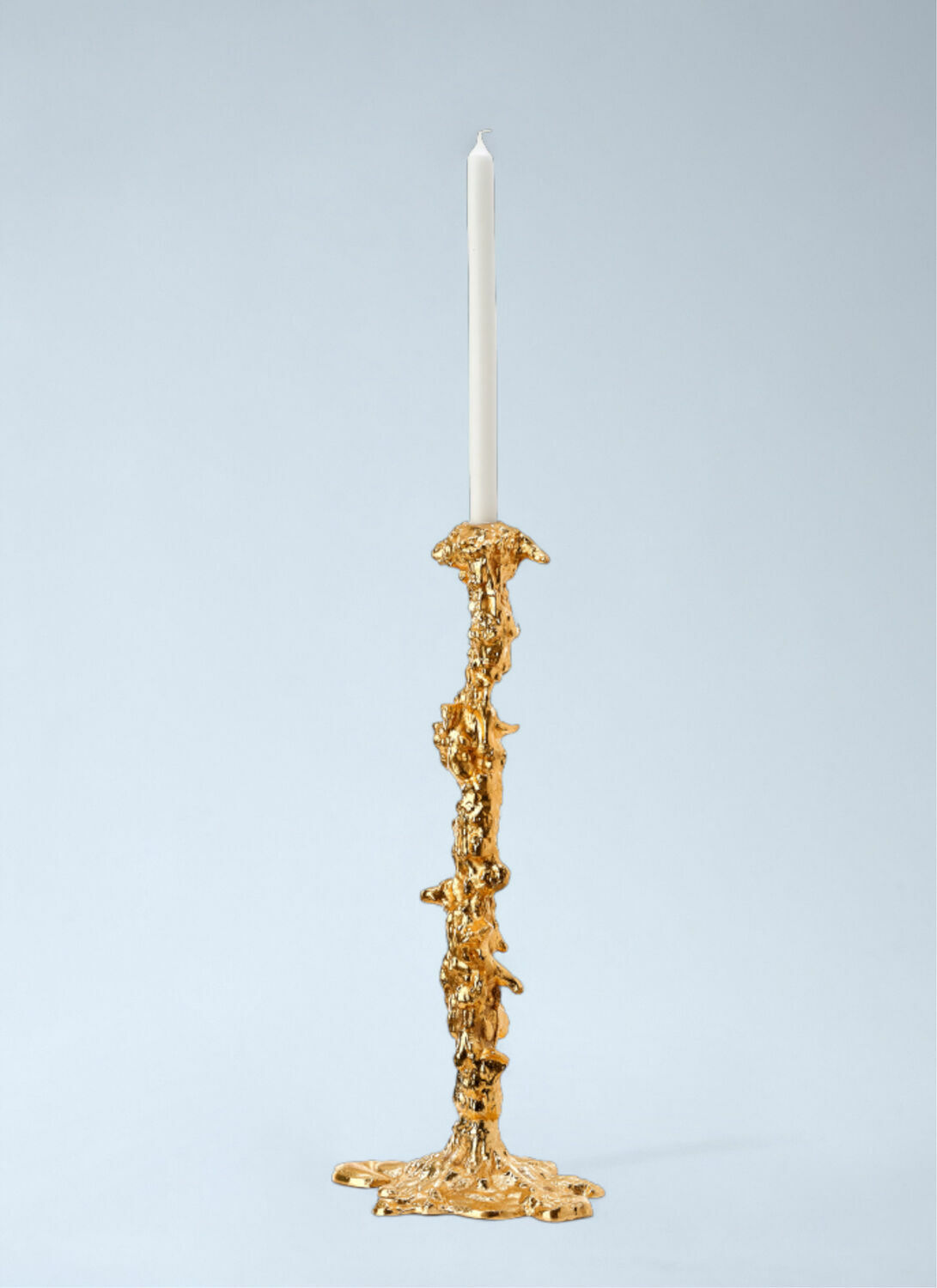 POLSPOTTEN Textured Metal Candlestick