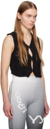 OPEN YY Black Argyle Vest