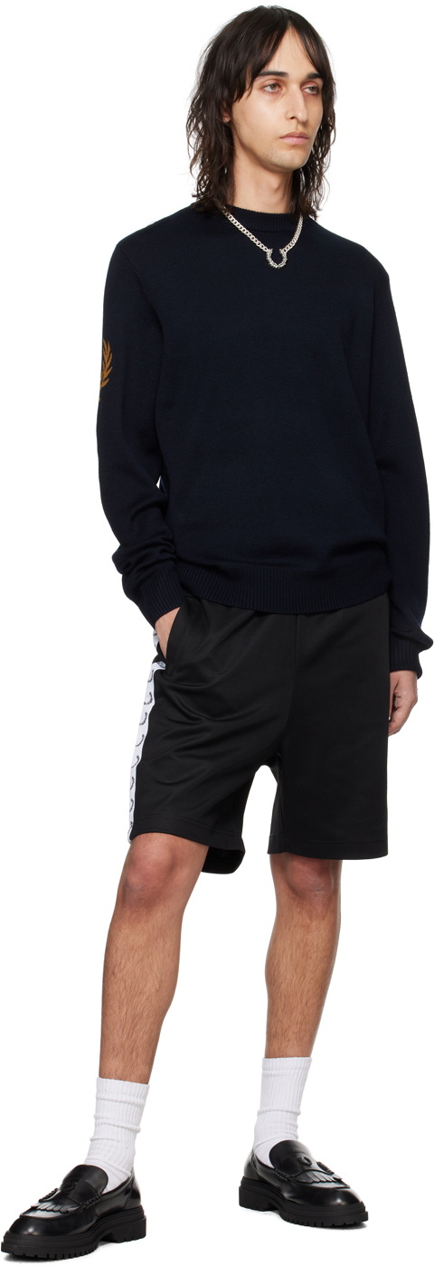 Fred Perry Navy Laurel Wreath Sweater Fred Perry