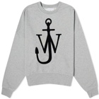 JW Anderson Women's Anchor Logo Sweatshirt in Grey Melange