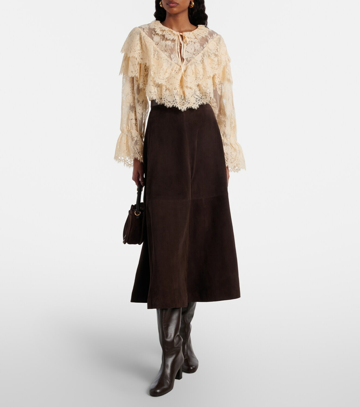 Rixo Faryn ruffled lace blouse