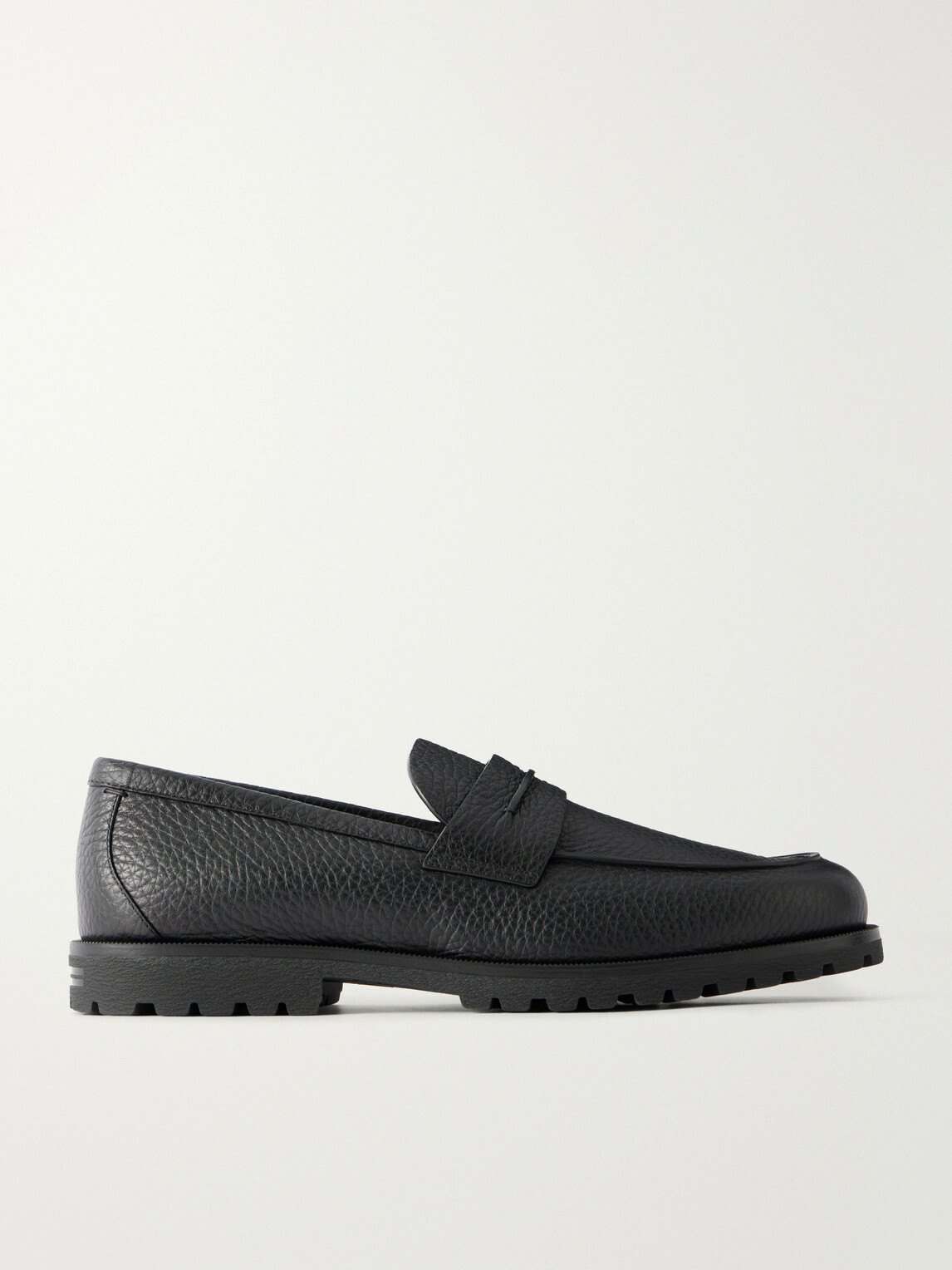 Zegna - Full-Grain Leather Loafers - Black