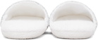 Versace White 'I Heart Baroque' Slippers