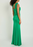 The New Arrivals Ilkyaz Ozel Amanda Stretch-jersey Maxi Dress Green