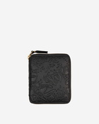 Embossed Leather Zip Around Wallet