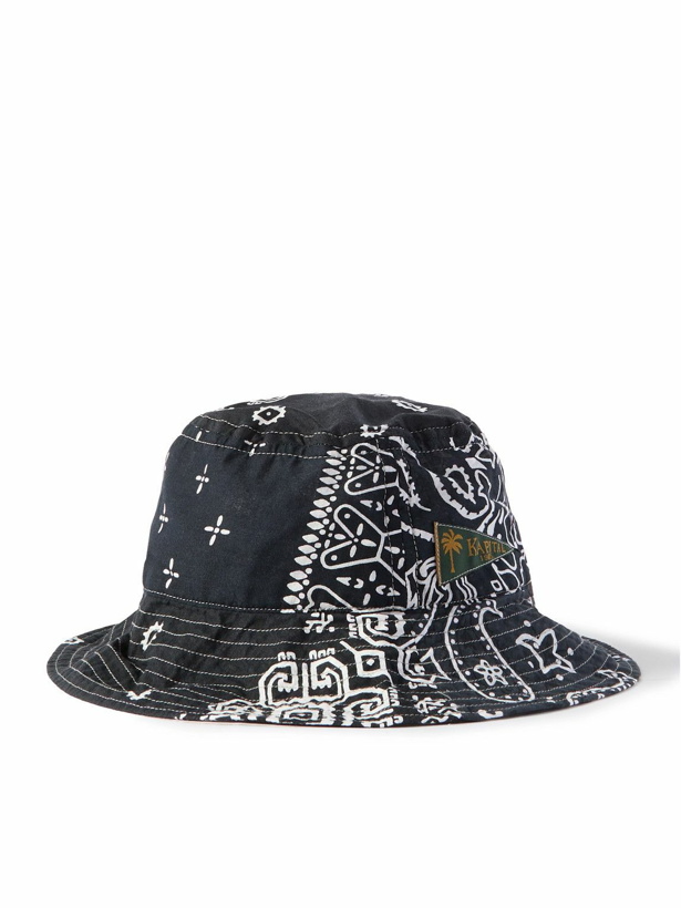 Photo: KAPITAL - Logo-Appliquéd Bandana-Print Cotton Bucket Hat