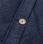 Brunello Cucinelli - Slim-Fit Checked Quilted Wool, Linen and Silk-Blend Down Gilet - Blue