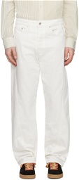 Lanvin White Twisted Jeans